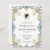 Regency-Ära Blumen-Braut-Party Einladung (Vorderseite)