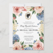 Regency-Ära Blumen-Braut-Party Einladung (Vorderseite)