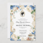 Regency-Ära Blumen-Braut-Party Einladung (Vorderseite)