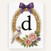 Regency Art Letter D Luxury Monogram Journal Notizblock (Vorderseite)
