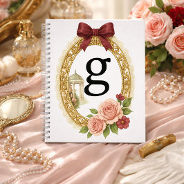 Regency Art Letter G Luxury Monogram Journal Notizblock