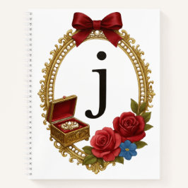 Regency Art Letter J Luxury Monogram Journal Notizblock