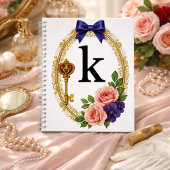 Regency Art Letter K Luxury Monogram Journal Notizblock