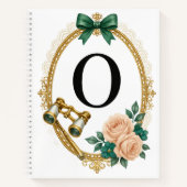 Regency Art Letter O Luxury Monogram Journal Notizblock (Vorderseite)