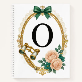 Regency Art Letter O Luxury Monogram Journal Notizblock