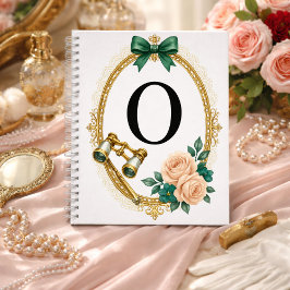Regency Art Letter O Luxury Monogram Journal Notizblock