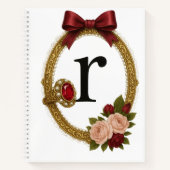 Regency Art Letter R Luxury Monogram Journal Notizblock (Vorderseite)