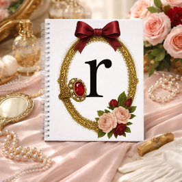 Regency Art Letter R Luxury Monogram Journal Notizblock