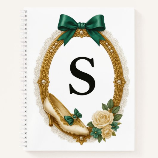 Regency Art Letter S Luxury Monogram Journal Notizblock (Vorderseite)