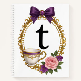 Regency Art Letter T Luxury Monogram Journal Notizblock
