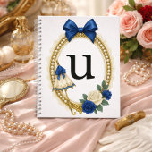 Regency Art Letter U Luxury Monogram Journal Notizblock