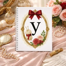 Regency Art Letter Y Luxury Monogram Journal Notizblock