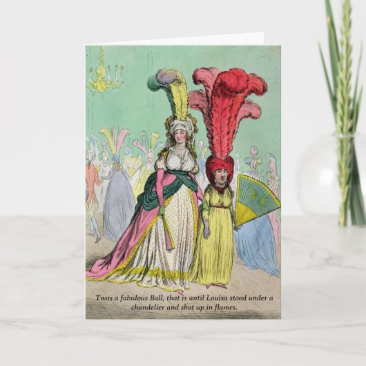 Regency Ball Funny Blank Greetings Card Karte (Vorderseite)