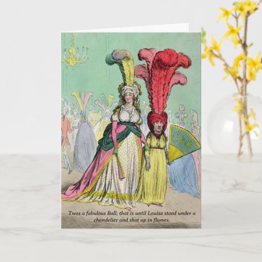Regency Ball Funny Blank Greetings Card Karte (Gelbe Blume)