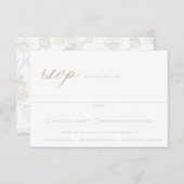 Regency Beige RSVP Karte (Vorne/Hinten)