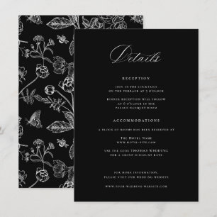 Regency-Black-Hochzeitsdetails Begleitkarte