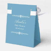 Regency Blau Baby Shower Geschenkschachtel (Rückseite)