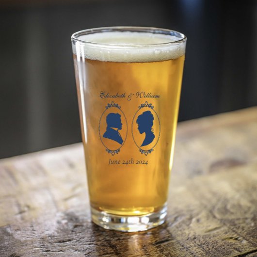 Regency Blue Cameo Wedding Glas