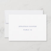 Regency Blue Chinoiserie Floral Wedding Place Card Einladung (Vorderseite)