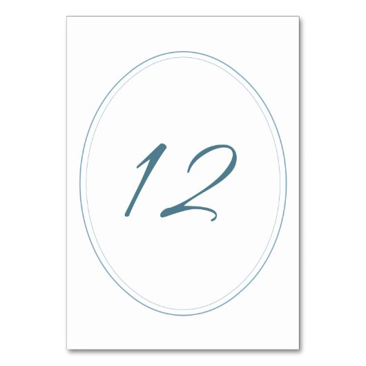Regency Blue Classic Cameo Wedding Tischnummer (Vorderseite)