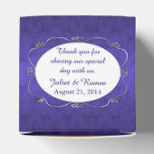 Regency Blue Damask Custom Wedding Favor Geschenkb Geschenkschachtel (Oben)