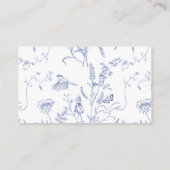 Regency Blue Floral A Note on Gifts Wedding Begleitkarte (Rückseite)