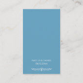 Regency Blue Hochzeitszeremonie-Programm Begleitkarte (Rückseite)