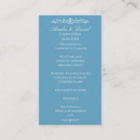 Regency Blue Hochzeitszeremonie-Programm