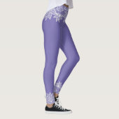 Regency Blue mit Lace Look Spandex Leggings (Rechts)