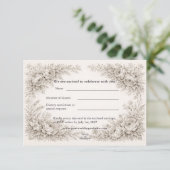 Regency Botanical Engraving Wedding Dankeskarte (Stehend Vorderseite)