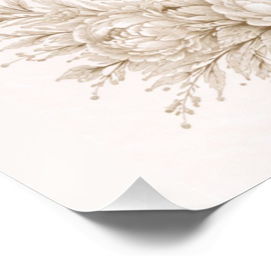 Regency Botanical Engraving Wedding Seating Chart (Ecke)