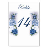 Regency Bridgerton Blue Rose Cameo Tischnummer (Rückseite)