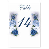 Regency Bridgerton Blue Rose Cameo Tischnummer (Vorderseite)