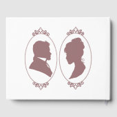 Regency Bridgerton Pink Blume Cameos Gästebuch (Rückseite)