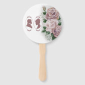 Regency Bridgerton Pink Roses Cameo Fächer (Vorderseite)