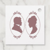 Regency Bridgerton Pink Roses Cameo Geschenkanhänger (Rückseite)