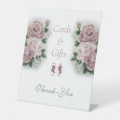 Regency Bridgerton Pink Roses Cameo Karten & Gesch Sockelschild (Vorderseite)