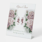 Regency Bridgerton Pink Roses Cameo Open Bar Sockelschild (Vorderseite)