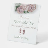 Regency Bridgerton Pink Roses Cameo Sockelschild (Vorderseite)