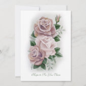 Regency Bridgerton Pink Roses Cameos Einladung (Rückseite)