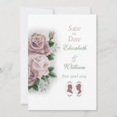 Regency Bridgerton Pink Roses Cameos Einladung (Vorderseite)