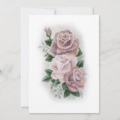 Regency Bridgerton Pink Roses Cameos Einladung (Rückseite)