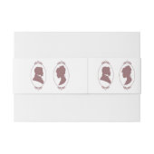 Regency Bridgerton Pink Roses Cameos Einladungsbanderole (Rückseitenbeispiel)