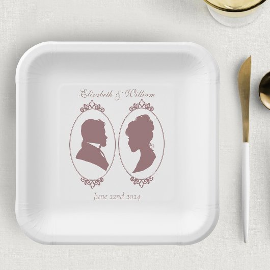 Regency Bridgerton Pink Roses Cameos Pappteller