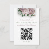 Regency Bridgerton Pink Roses Cameos RSVP Karte (Rückseite)