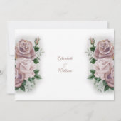 Regency Bridgerton Pink Roses Cameos Save The Date (Rückseite)