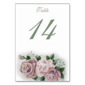 Regency Bridgerton Pink Roses Cameos Tischnummer (Rückseite)