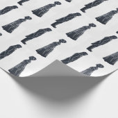 Regency Couple: Darcy and Elizabeth Silhouette Geschenkpapier (Ecke)