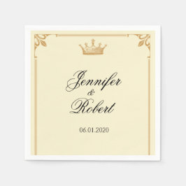 Regency Crown in Gold und Elfenbein Serviette