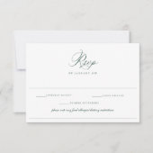 Regency Emerald Allergy Diät Restriction Wedding RSVP Karte (Vorderseite)